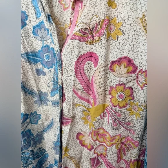 Cino Sundance Flying Peacock Floral Paisley LS Button Down Cotton Shirt - Picture 3 of 7